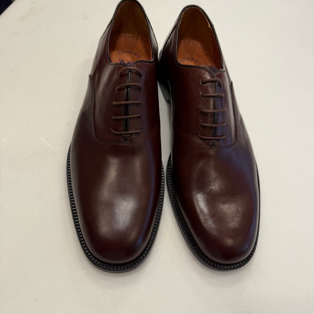 Sandro Paris “Gage” Men's Oxford Shoes Leather Lace Up Oxblood Sz 12 NEW